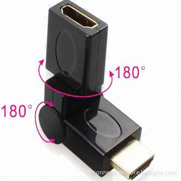 360 Degrees HDMI® Male to Female Adapter with Convenient and Flexible Connection at Any Angle